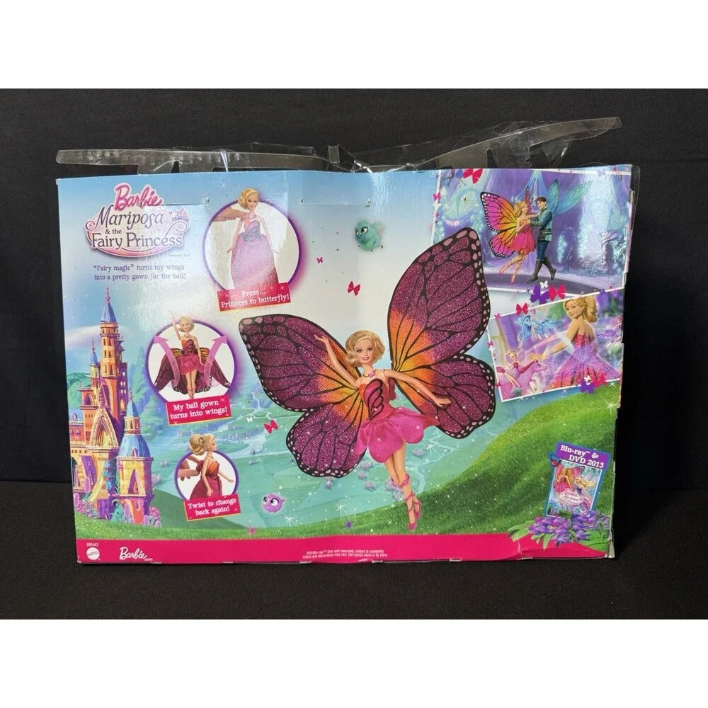 2012 Barbie Doll Mariposa and The Fairy Princess with Boy Prince NIB (dent) B-2